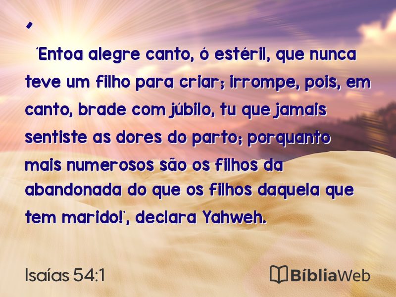Isaías 54:1 em imagem para compartilhar