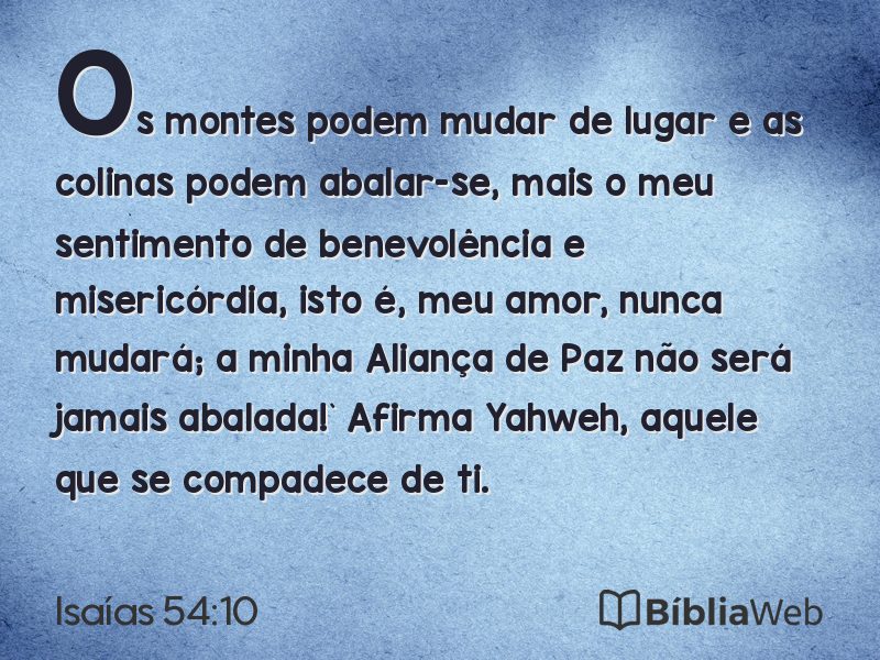 Isaías 54:10 em imagem para compartilhar