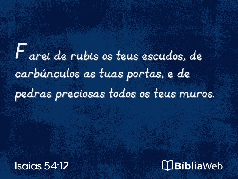 Isaías 54:12 em imagem para compartilhar