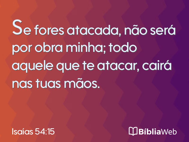 Isaías 54:15 em imagem para compartilhar