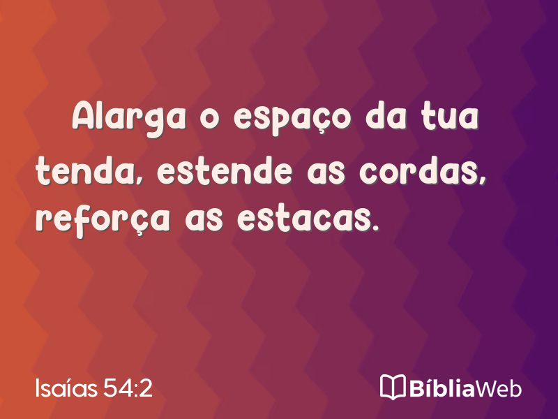 Isaías 54:2 em imagem para compartilhar