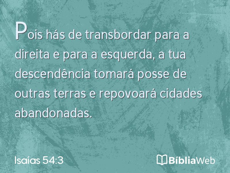 Isaías 54:3 em imagem para compartilhar