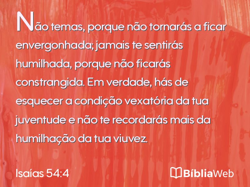 Isaías 54:4 em imagem para compartilhar