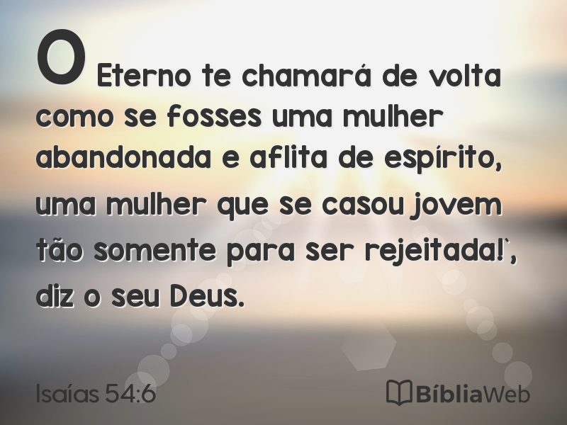 Isaías 54:6 em imagem para compartilhar