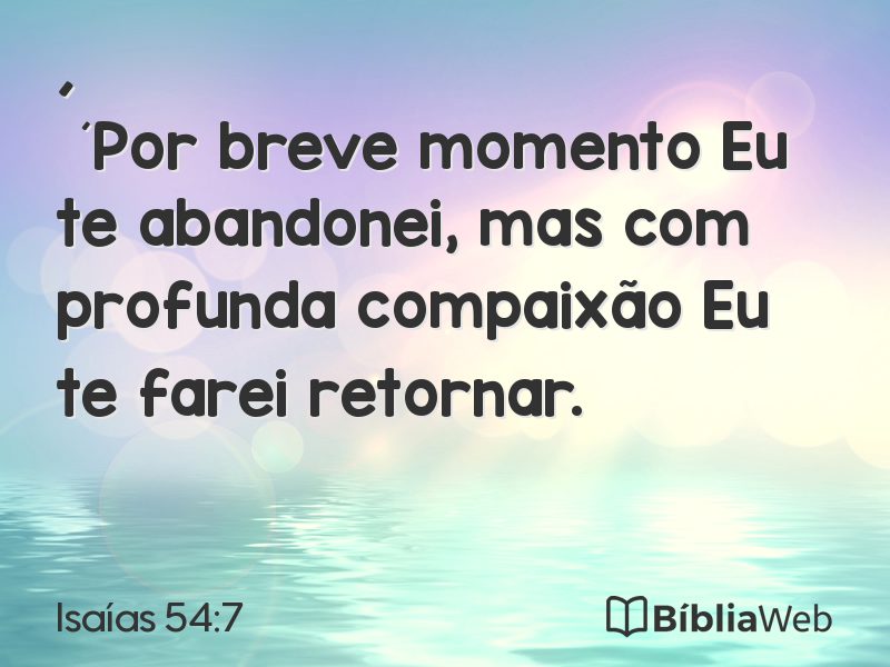 Isaías 54:7 em imagem para compartilhar