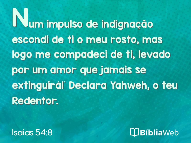 Isaías 54:8 em imagem para compartilhar