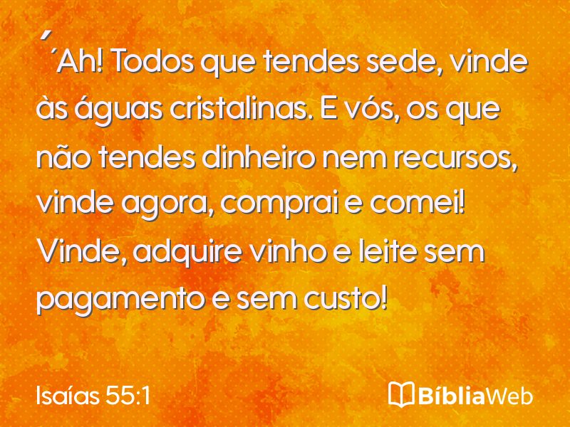 Isaías 55:1 em imagem para compartilhar