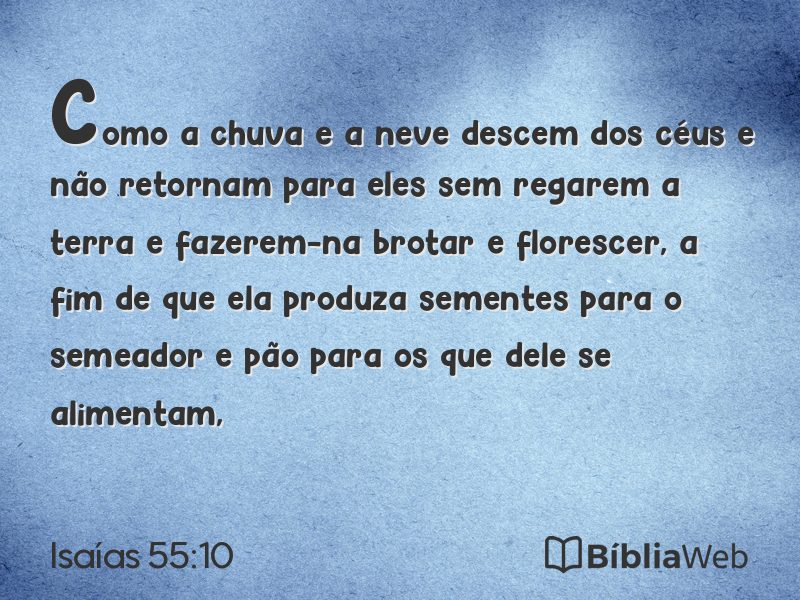 Isaías 55:10 em imagem para compartilhar