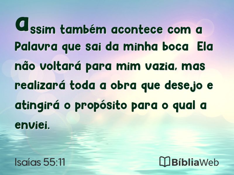 Isaías 55:11 em imagem para compartilhar