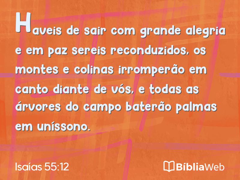 Isaías 55:12 em imagem para compartilhar