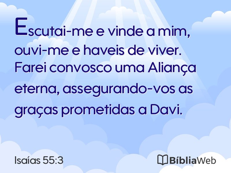 Isaías 55:3 em imagem para compartilhar