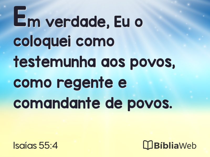 Isaías 55:4 em imagem para compartilhar