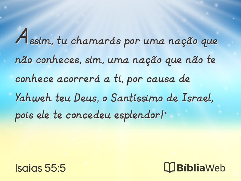 Isaías 55:5 em imagem para compartilhar