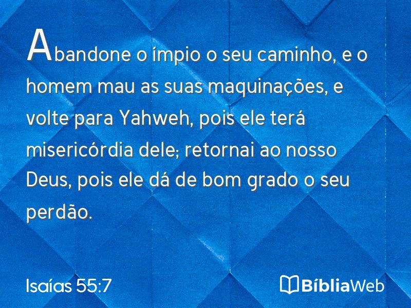 Isaías 55:7 em imagem para compartilhar