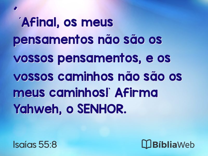 Isaías 55:8 em imagem para compartilhar
