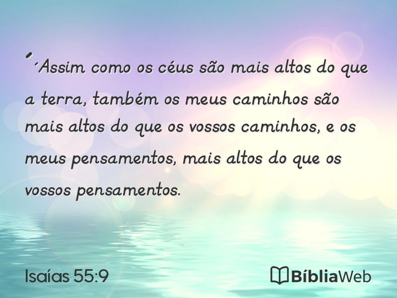 Isaías 55:9 em imagem para compartilhar