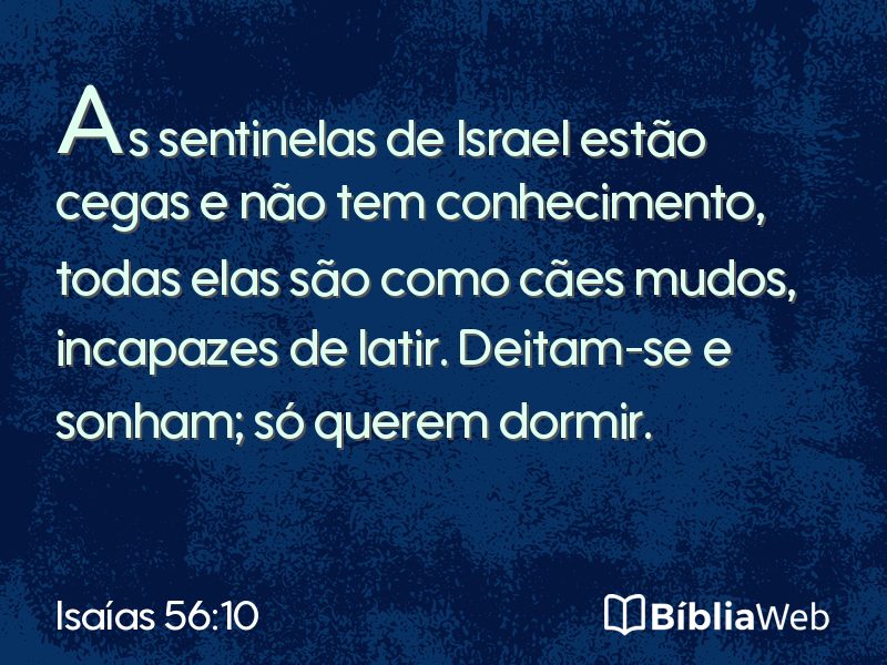 Isaías 56:10 em imagem para compartilhar