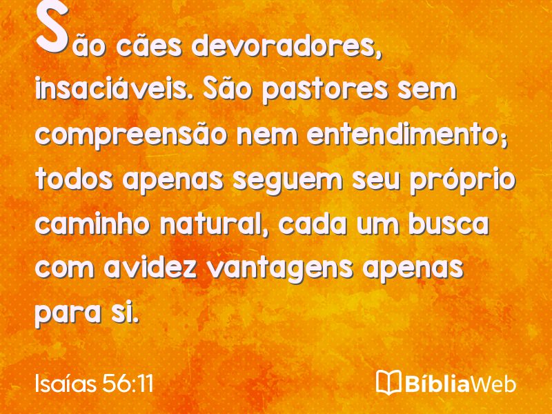 Isaías 56:11 em imagem para compartilhar