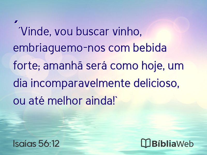 Isaías 56:12 em imagem para compartilhar