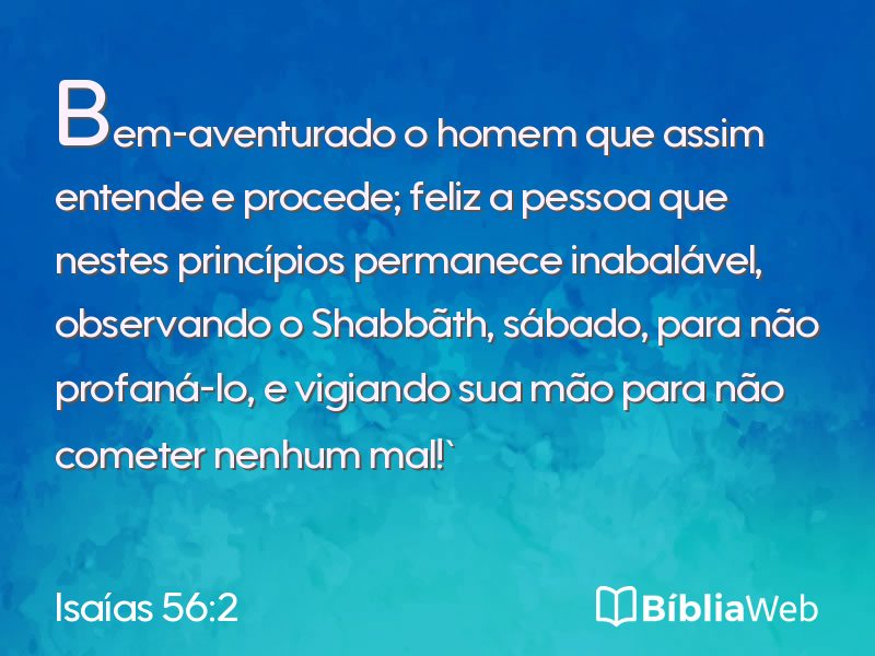 Isaías 56:2 em imagem para compartilhar