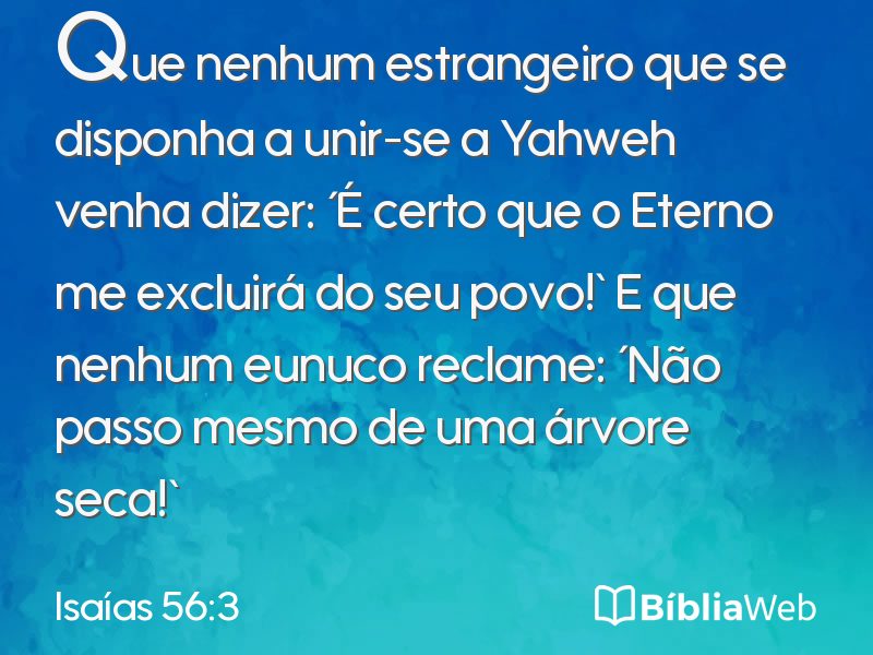 Isaías 56:3 em imagem para compartilhar