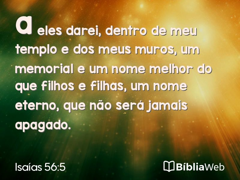 Isaías 56:5 em imagem para compartilhar