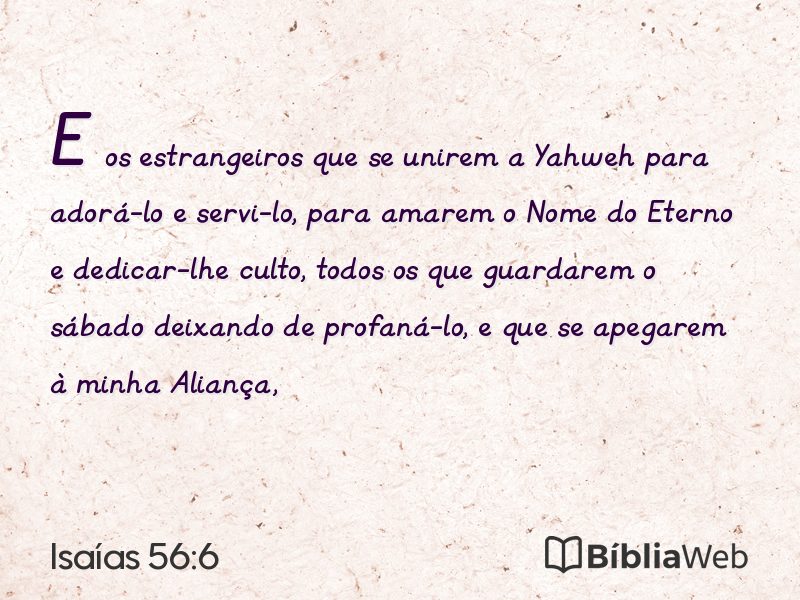 Isaías 56:6 em imagem para compartilhar