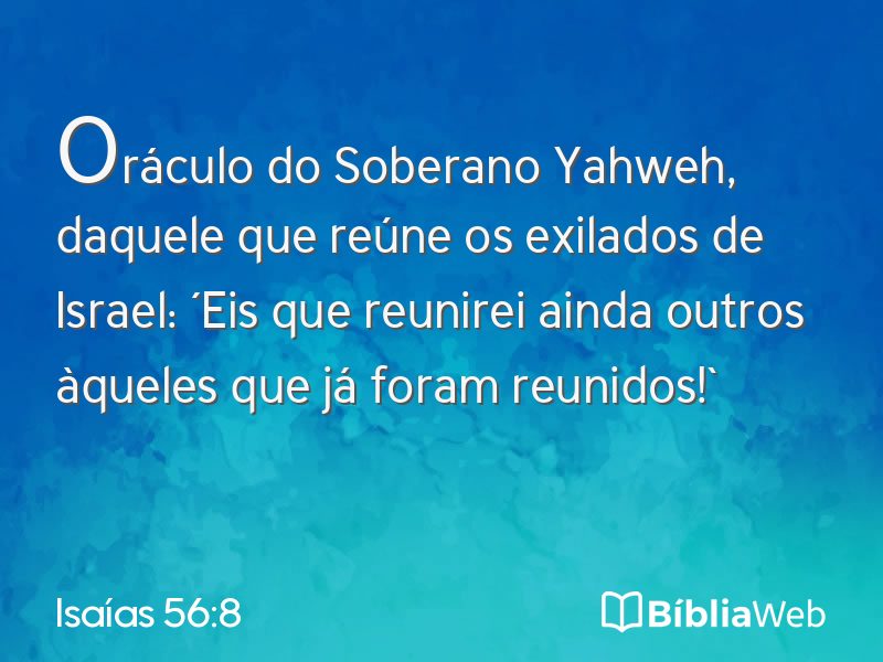 Isaías 56:8 em imagem para compartilhar