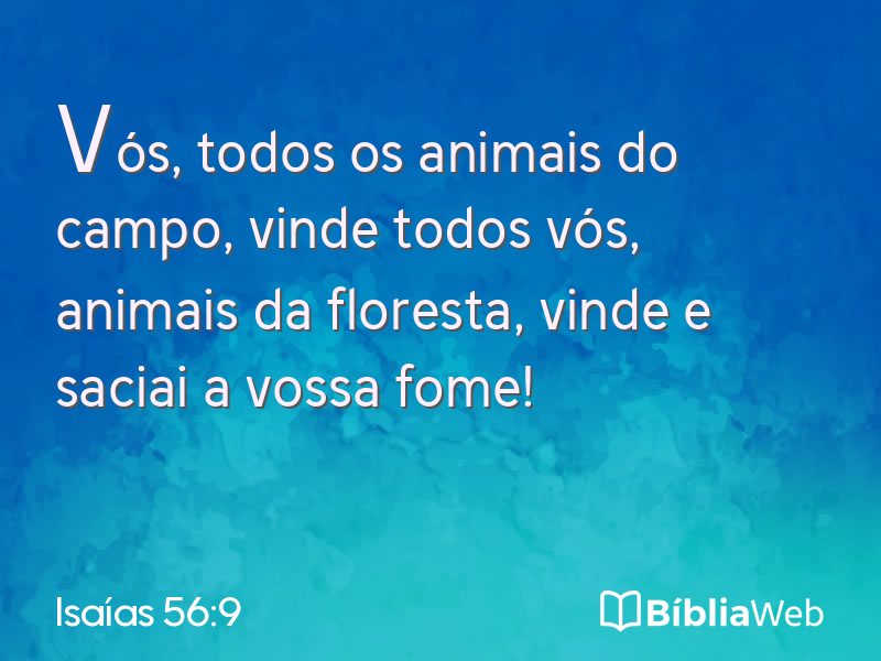Isaías 56:9 em imagem para compartilhar