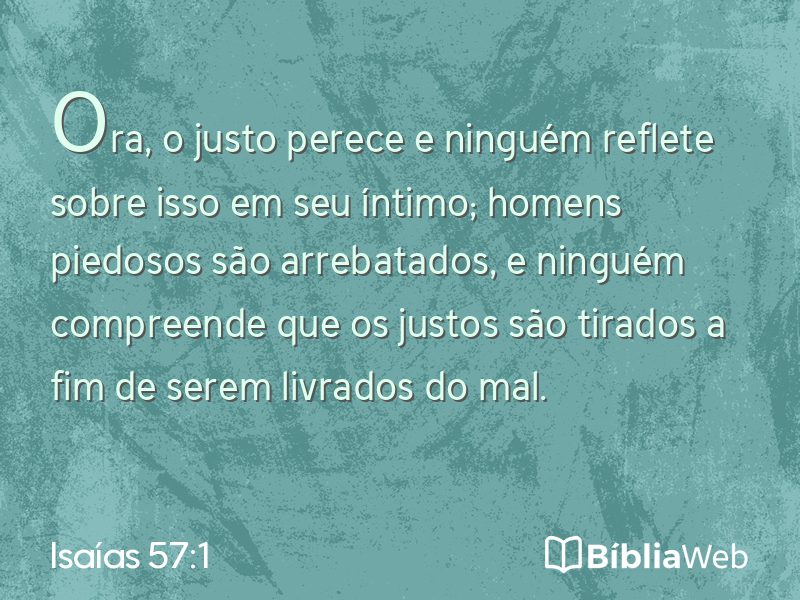 Isaías 57:1 em imagem para compartilhar