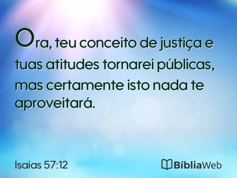 Isaías 57:12 em imagem para compartilhar
