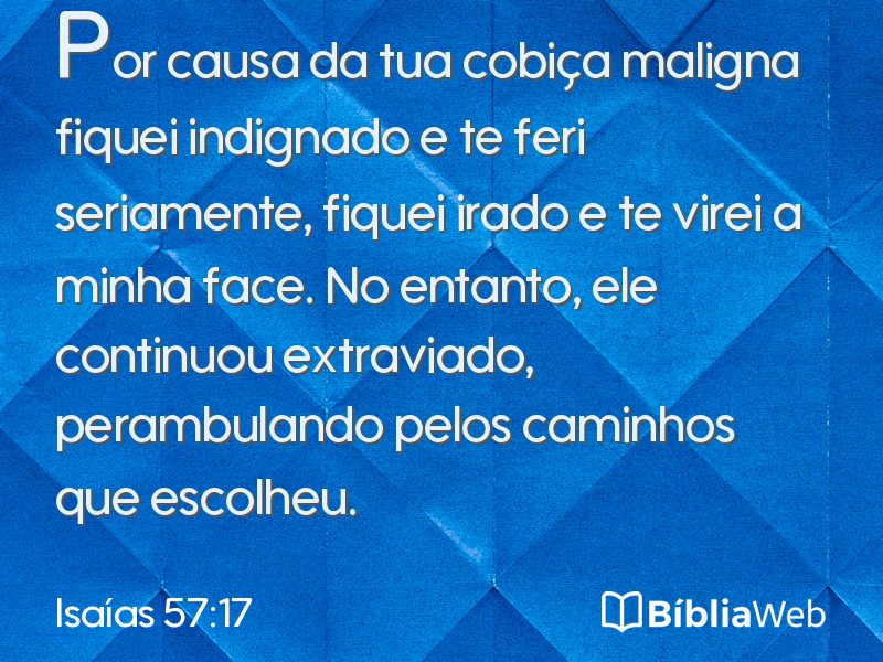 Isaías 57:17 em imagem para compartilhar