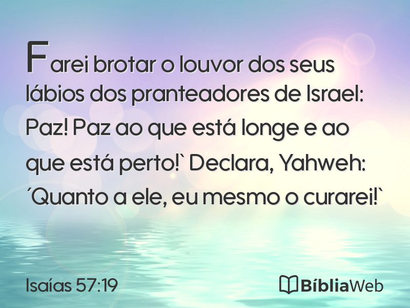 Isaías 57:19 em imagem para compartilhar