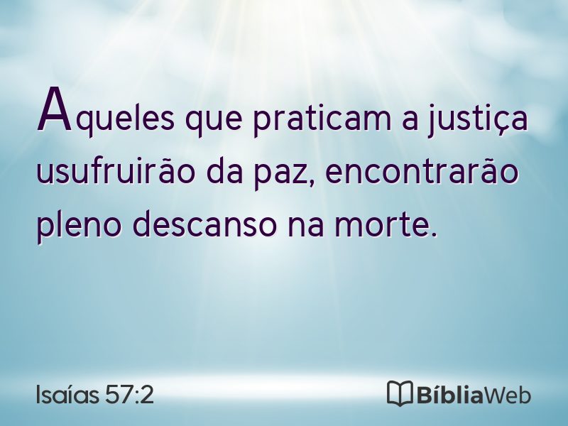 Isaías 57:2 em imagem para compartilhar