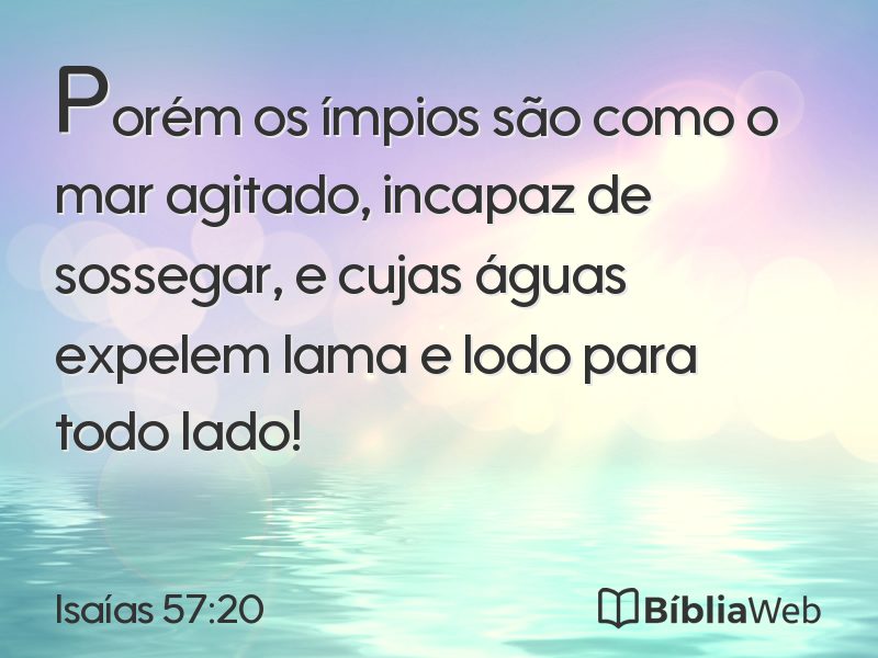 Isaías 57:20 em imagem para compartilhar