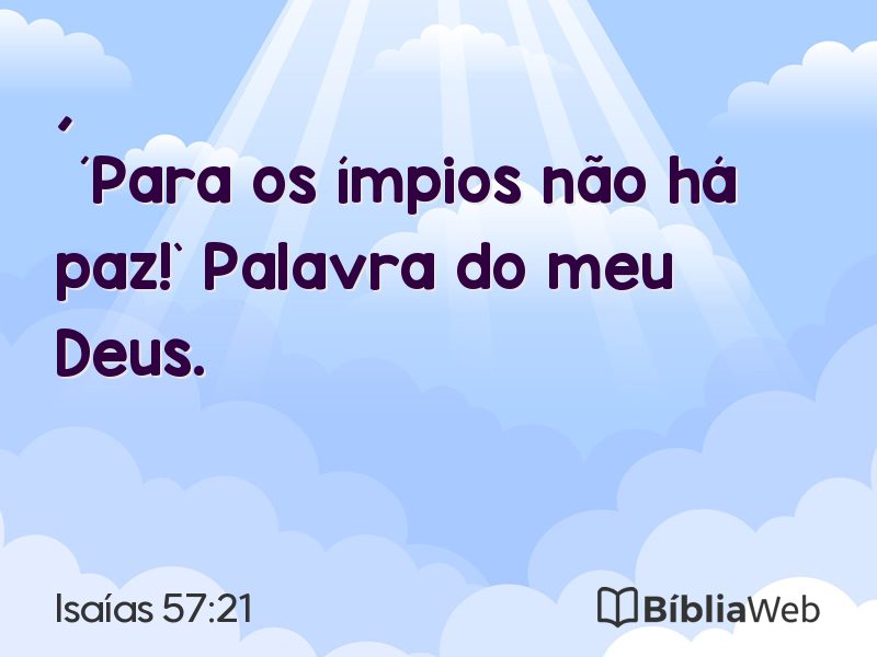 Isaías 57:21 em imagem para compartilhar