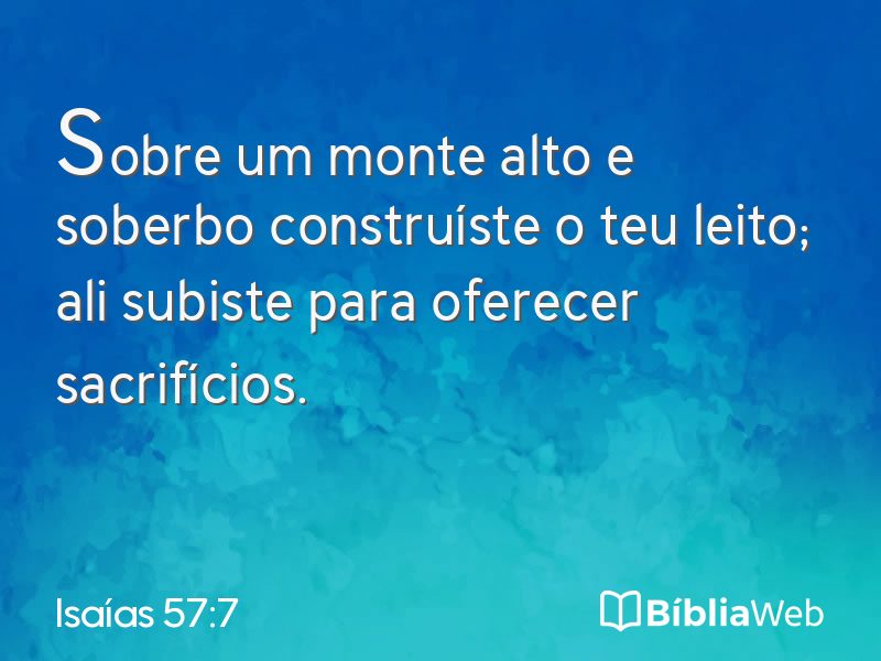 Isaías 57:7 em imagem para compartilhar