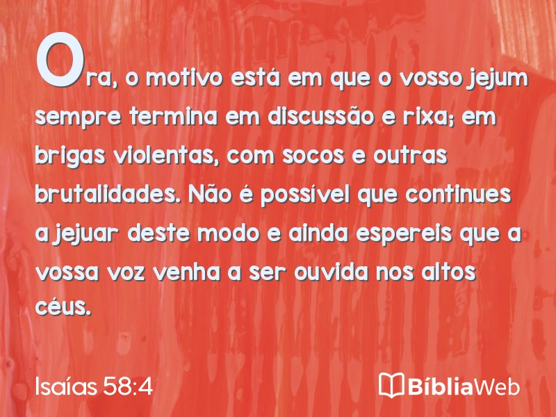 Isaías 58:4 em imagem para compartilhar