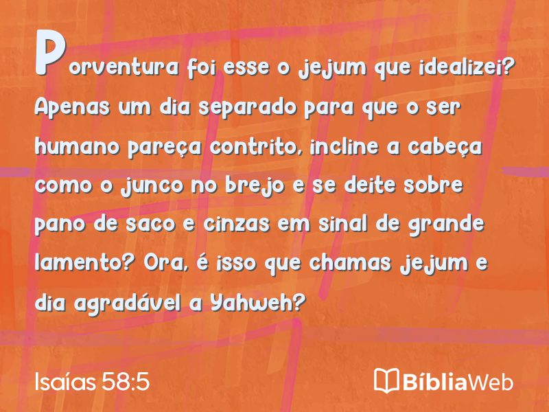 Isaías 58:5 em imagem para compartilhar