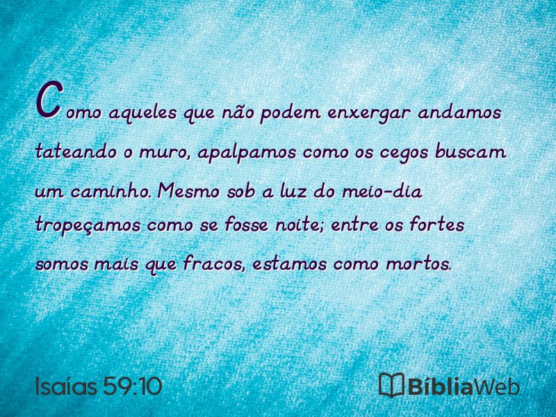 Isaías 59:10 em imagem para compartilhar