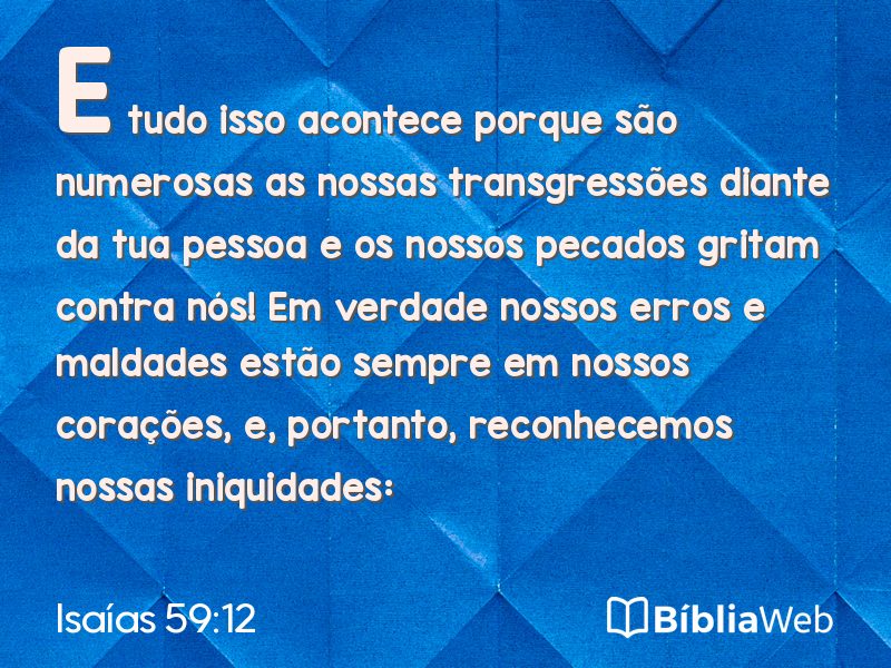 Isaías 59:12 em imagem para compartilhar