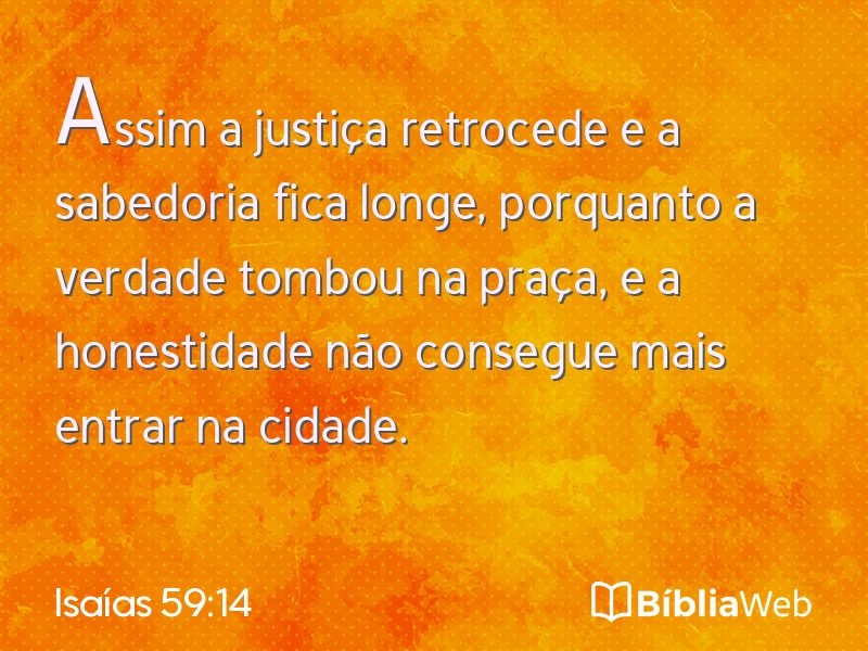Isaías 59:14 em imagem para compartilhar