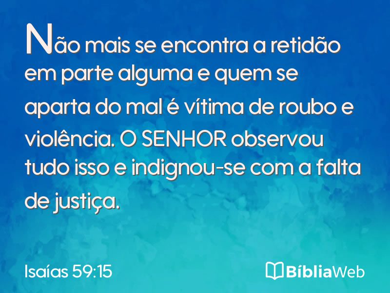 Isaías 59:15 em imagem para compartilhar