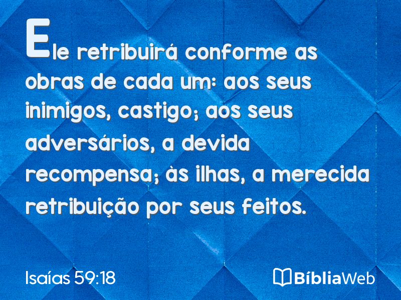 Isaías 59:18 em imagem para compartilhar