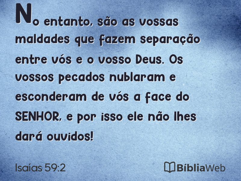 Isaías 59:2 em imagem para compartilhar