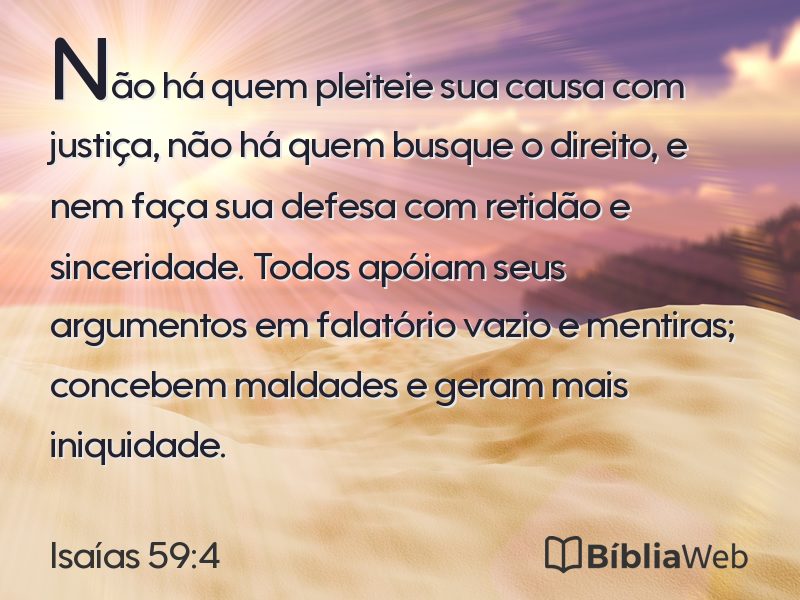 Isaías 59:4 em imagem para compartilhar