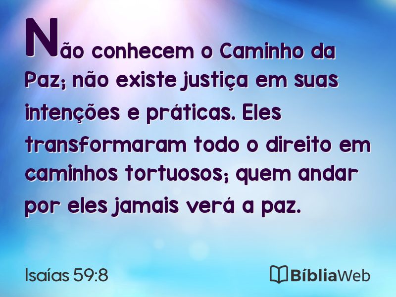 Isaías 59:8 em imagem para compartilhar