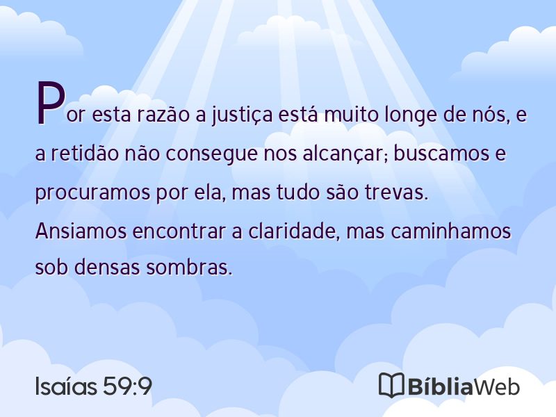 Isaías 59:9 em imagem para compartilhar
