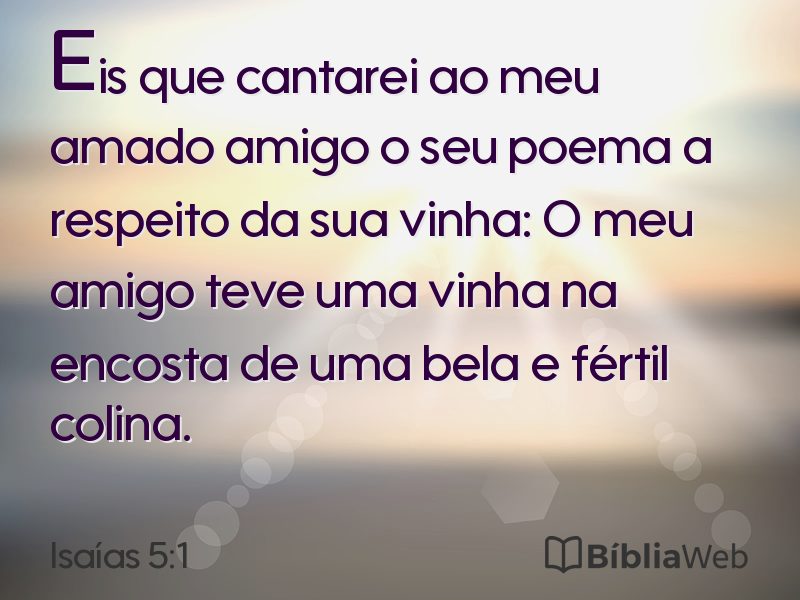 Isaías 5:1 em imagem para compartilhar