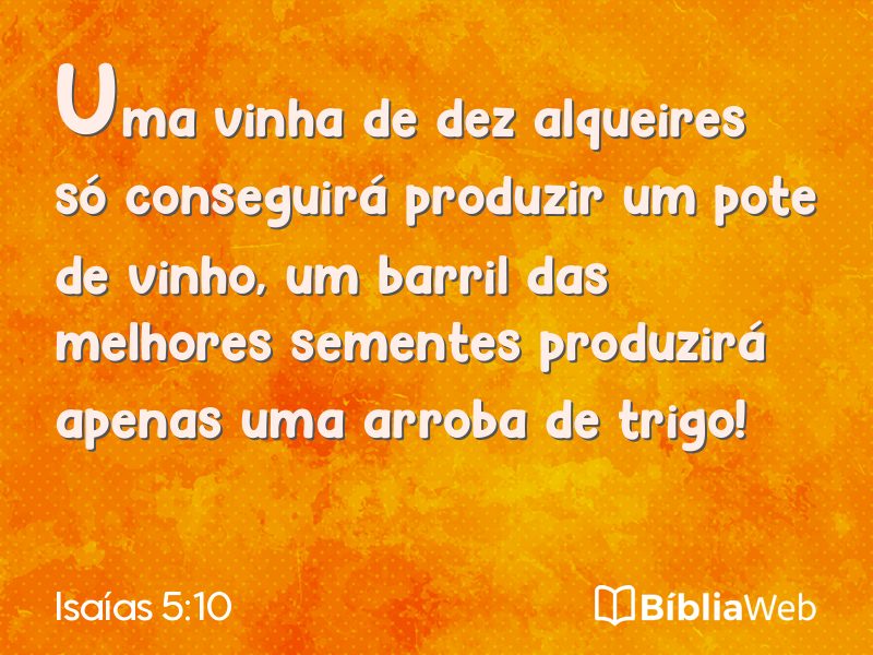 Isaías 5:10 em imagem para compartilhar